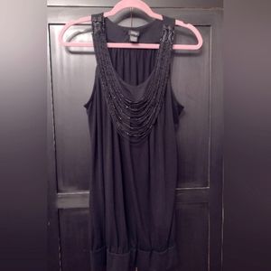 Sleeveless black top